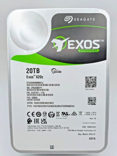 ST Lot of 20 Seagate Exos X20z 20000NM001J 20TB 7.2K RPM SATA 6Gb/s 3.5in HDD 하드디스크[세금포함] [정품] 컴퓨터 P